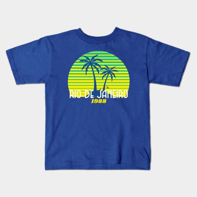 rio de janeiro brazil brasil brazilian Kids T-Shirt by Tip Top Tee's